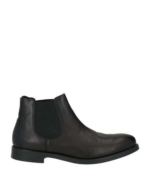 Antica Cuoieria Black Ankle Boots Leather for men