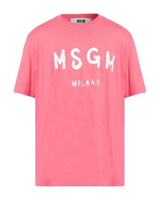 T-shirt di MSGM in Pink da Uomo