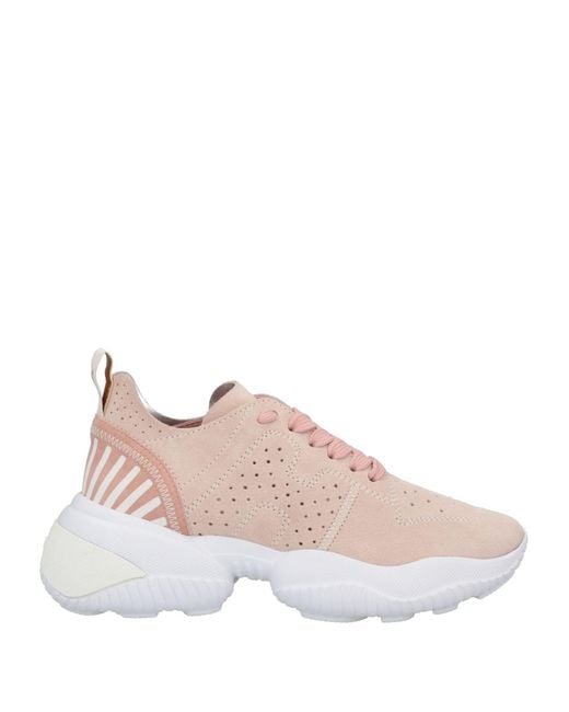 Hogan Pink Antique Rose Sneakers Leather, Textile Fibers