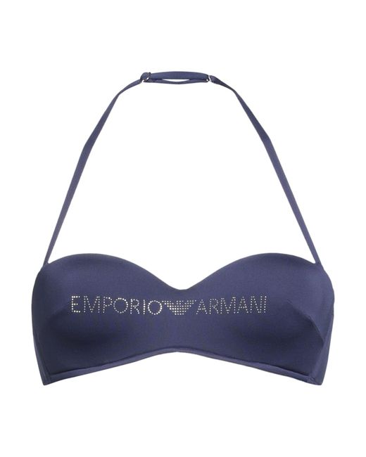 Emporio Armani Blue Bikini Top