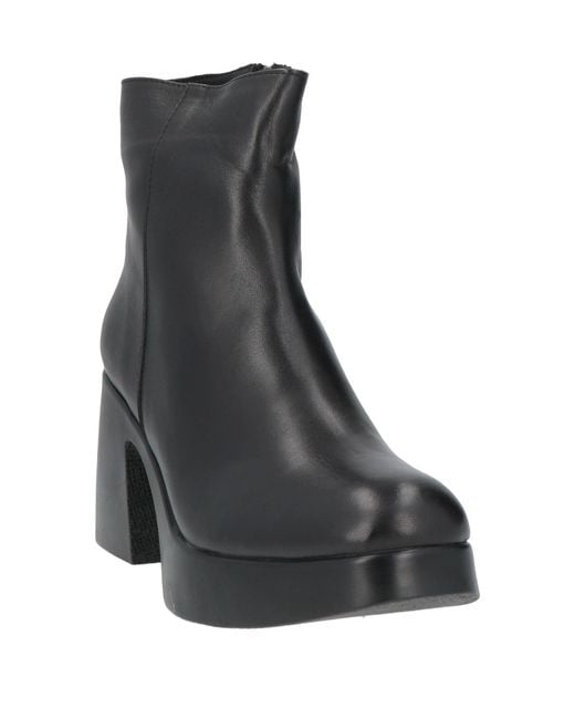 SOFIA MARE Black Ankle Boots Leather
