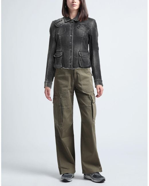 Masnada Black Denim Outerwear Cotton, Elastane