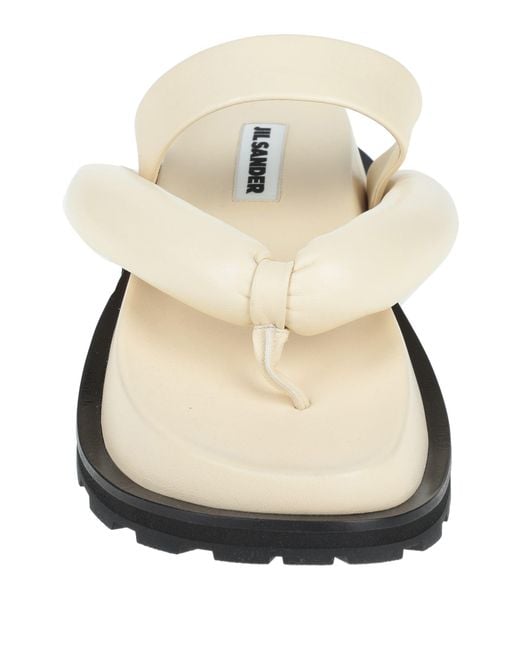 Jil Sander White Thong Sandal