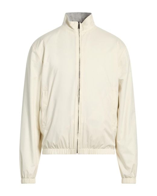 Canali Natural Ivory Jacket Polyester for men