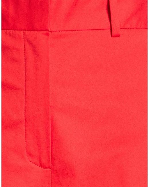 Theory Red Pants Cotton, Elastane