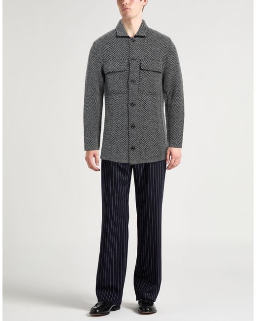 Lardini Gray Shirt Wool, Alpaca Wool, Polyamide for men