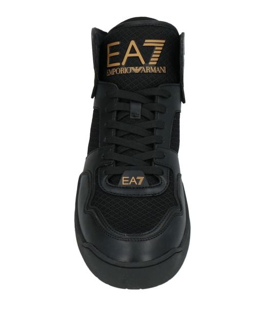 EA7 Black Sneakers Polyester, Polyurethane for men