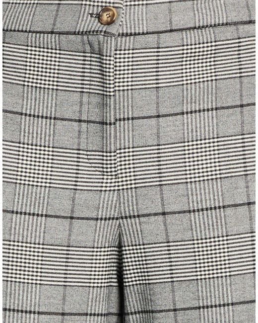 Elena Miro Gray Pants Polyester, Viscose, Elastane