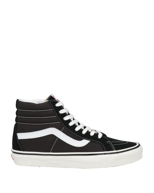 Vans Black Sneakers Leather, Textile Fibers for men