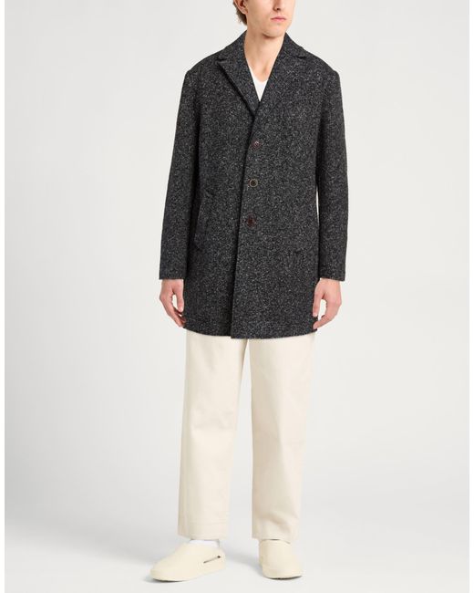 Bob Gray Charcoal Coat Viscose, Polyester, Virgin Wool, Elastane for men