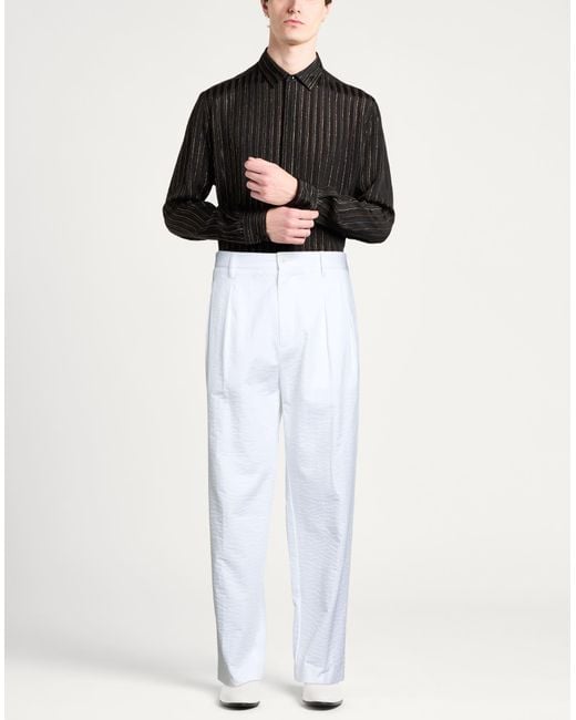 Giorgio Armani White Pants Cotton, Polyamide for men