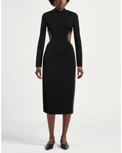 Aniye By Black Midi Dress Polyester, Elastane