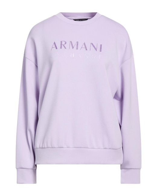 ARMANI EXCHANGE Purple Lilac Sweatshirt Polyamide, Viscose, Elastane