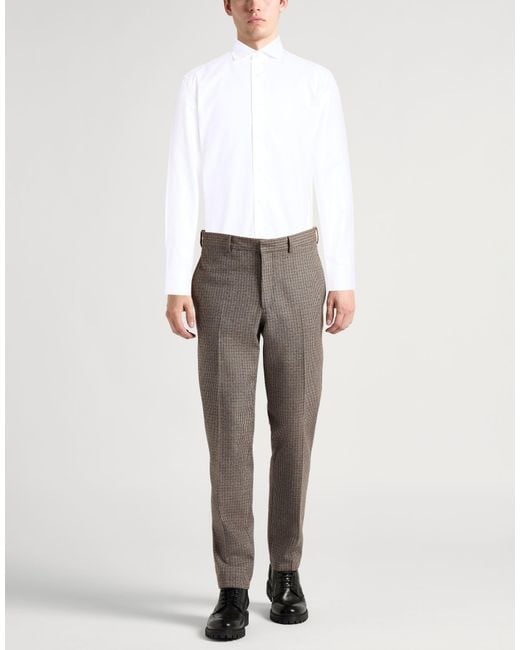 Caruso White Shirt Cotton for men