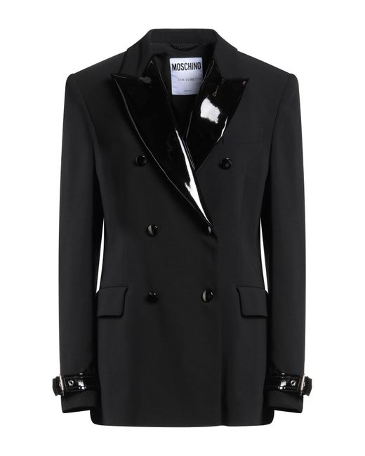Moschino Black Blazer Viscose, Elastane, Polyester, Polyurethane Resin