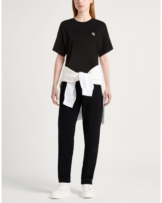 Karl Lagerfeld Black T-Shirt Organic Cotton