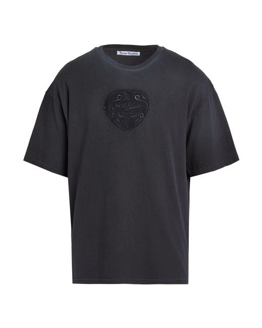 Acne Black Slate T-Shirt Cotton for men