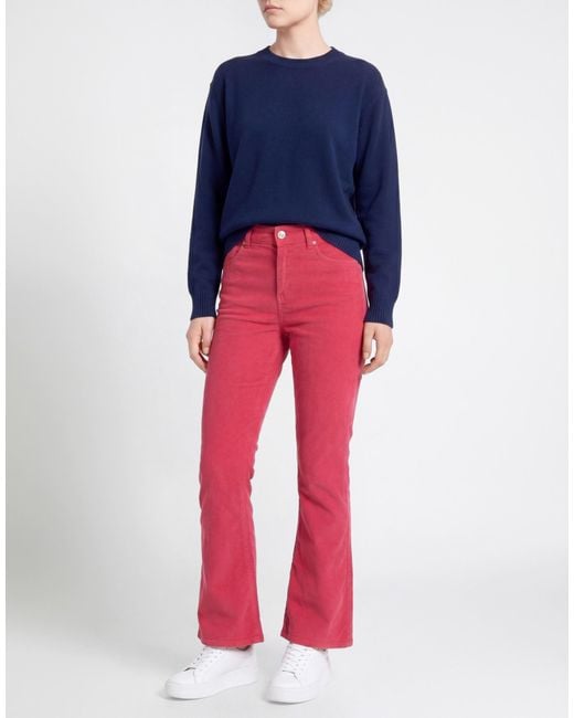 Department 5 Red Pants Cotton, Elastane