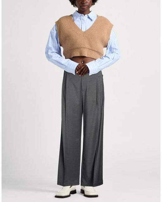 Tela Gray Pants Polyester, Virgin Wool, Elastane