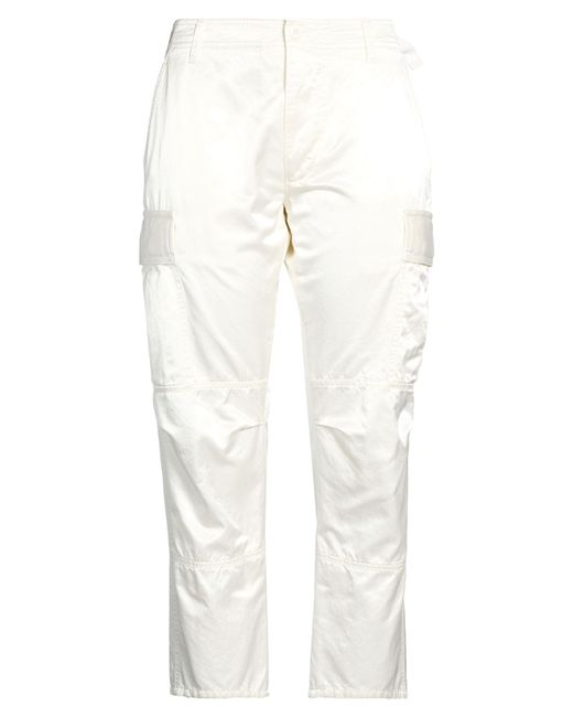 MM6 by Maison Margiela White Pants Cotton, Viscose