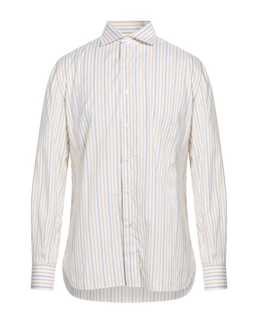 Isaia White Shirt Cotton for men