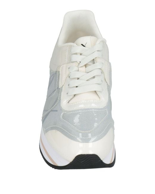 ARMANI EXCHANGE White Ivory Sneakers Polyamide, Elastane, Polyester, Polyurethane