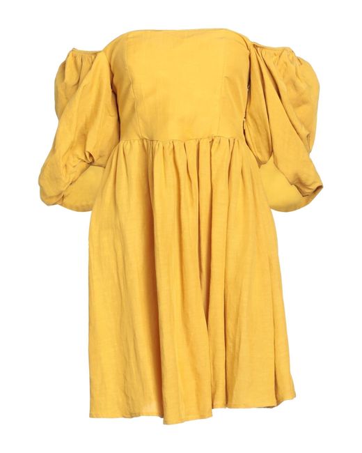 Haveone Yellow Mini Dress