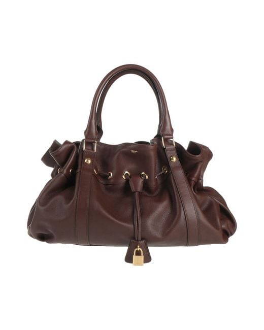 Céline Brown Handbag Leather