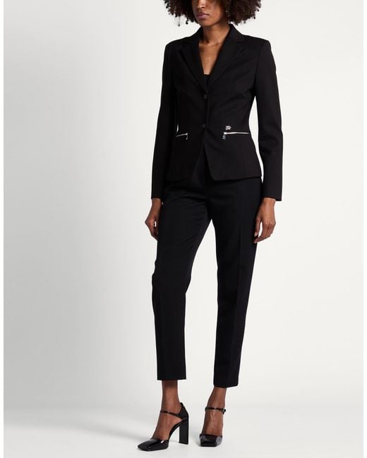 Karl Lagerfeld Black Blazer Viscose, Polyamide, Elastane