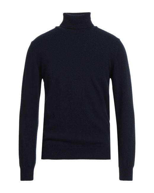 M.v. Maglieria Veneta Blue Midnight Turtleneck Cashmere for men