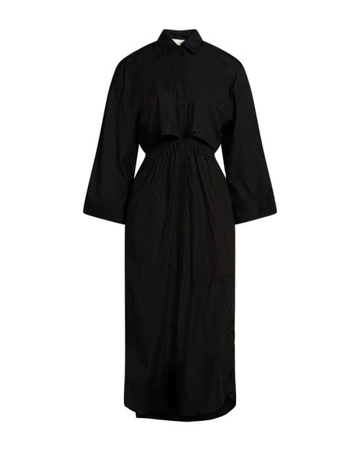 Isabel Benenato Black Maxi Dress Cotton