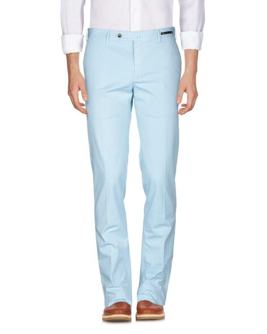 PT01 Cotton Casual Pants in Sky Blue (Blue) for Men - Lyst