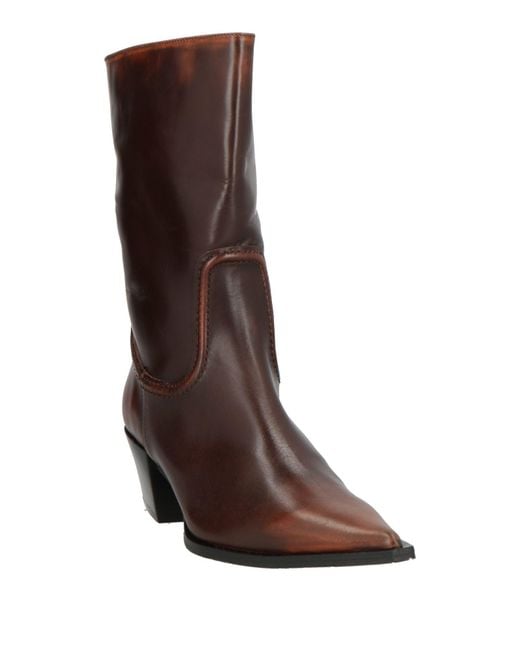Bottines Ras en coloris Brown