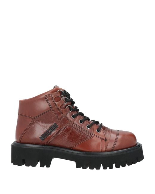 Moschino Brown Ankle Boots