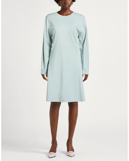 MEIMEIJ Blue Midi Dress Viscose, Polyamide, Elastane