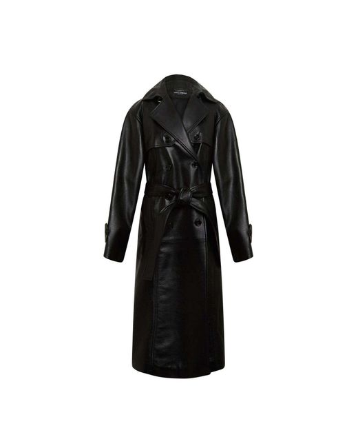 Manteau long et trench Dolce & Gabbana en coloris Black