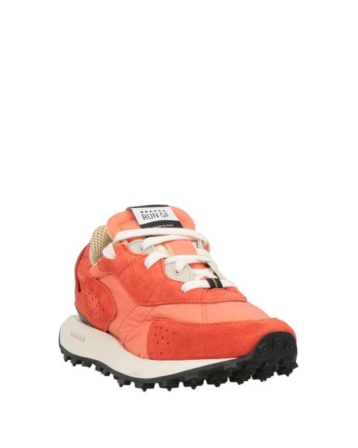 RUN OF Pink Sneakers Leather, Textile Fibers for men