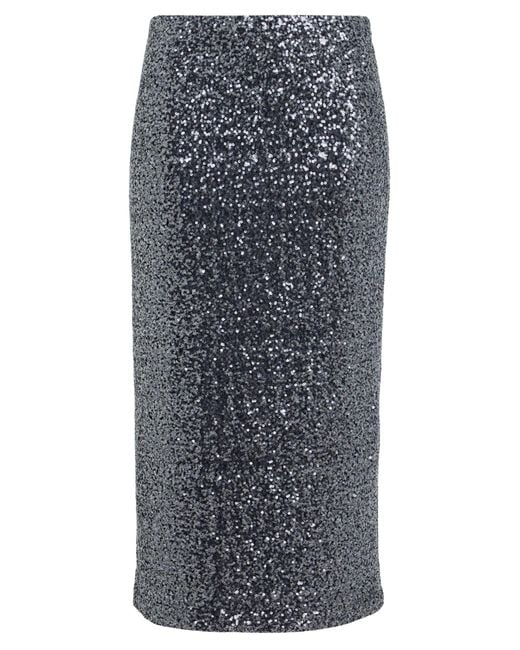 Ottod'Ame Gray Midi Skirt Polyester