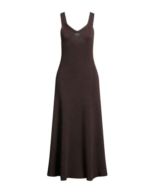 Jil Sander Purple Knitted Cotton-Blend Midi Dress