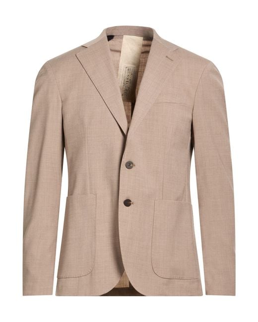 Messagerie Natural Blazer Wool, Polyester, Lycra for men