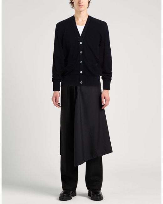 Thom Browne Blue Midnight Cardigan Virgin Wool for men