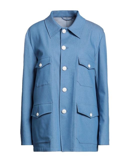 VI TO VI Blue Overcoat & Trench Coat
