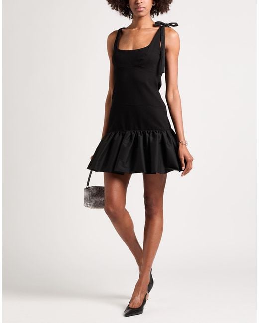 Sandro Black Mini Dress Polyester, Polyamide, Elastane
