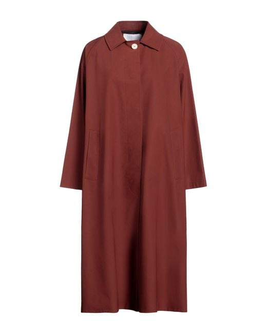 Harris Wharf London Red Overcoat & Trench Coat