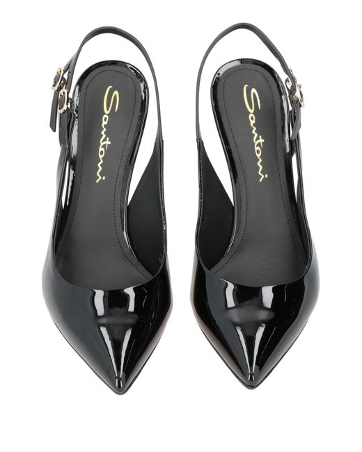Santoni Black Pumps Leather