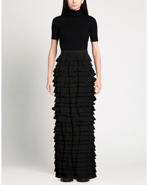 Quira Black Maxi Skirt Polyamide, Elastane