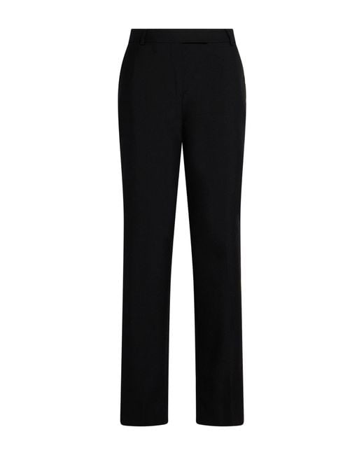 Officine Generale Black Pants Virgin Wool
