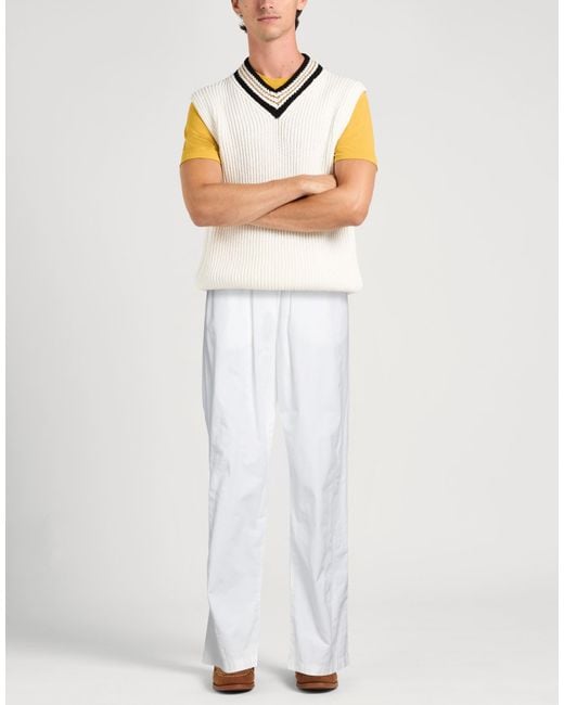 Barena White Pants Cotton for men