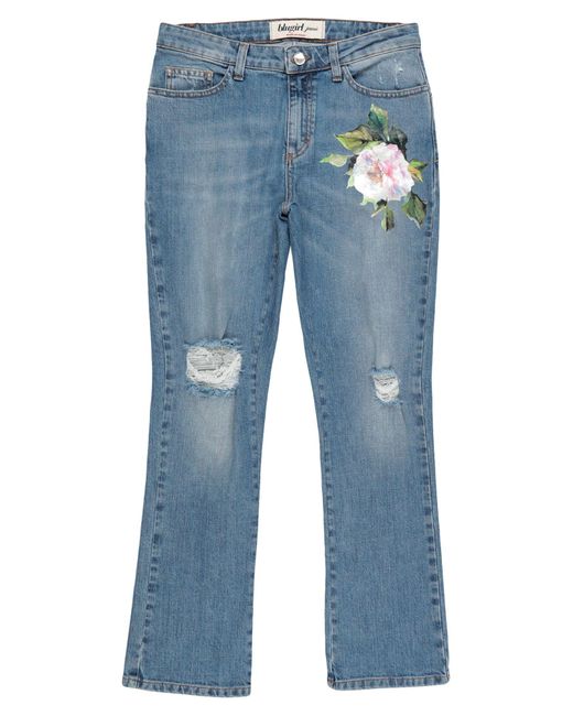 Blugirl Blumarine Denim Trousers in Blue - Lyst