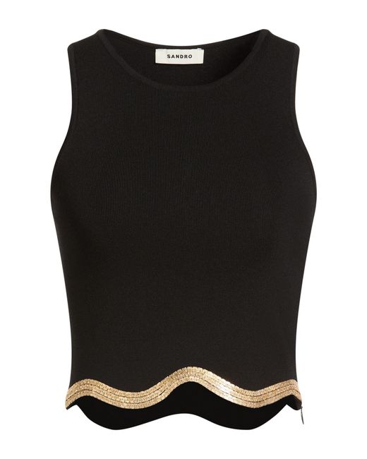 Sandro Black Tops